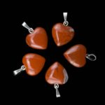 Crveni Jaspis Privezak Srce S #6136D7 (3)