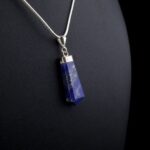 Lapis Lazuli Privezak sa Sebrnom Kapicom #6379 (18)